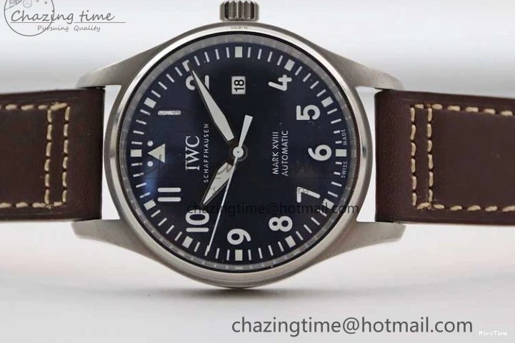 MIROTIME 0416 Mark XVIII IW327010 SS M+F 1:1 Best Edition Blue Dial on Brown Leather Strap A Resilient 7051